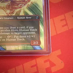 MTG: Human Torch, Johnny Storm 0321 Borderless Foil Uncommon Marvel Super Heroes - Image 3