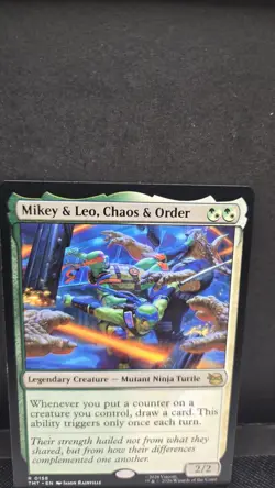 Mikey and Leo Chaos and Order - Teenage Mutant Ninja Turtles - MtG- NM - Image 1