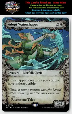 MTG Lorwyn Eclipsed #297 Adept Watershaper (Showcase) (Foil) - Image 1