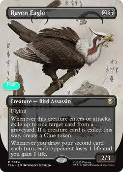 Raven Eagle (Borderless) - Foil - TLA - 324 NM/LP - Image 1
