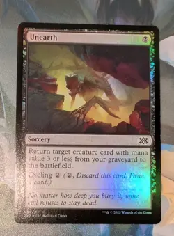 MTG *FOIL * Double Masters 22 Common UNEARTH NM - Image 1