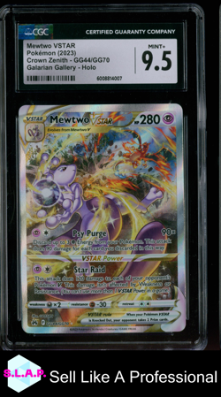 MEWTWO VSTAR CROWN ZENITH GALARIAN GALLERY HOLO GG44/GG70 POKEMON CGC 9 - Image 1