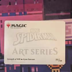 MTG Spiderman Art Series Strength of Will Gold Stamp 22/54 - Image 2