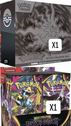 Pitch Black Pokemon Center Exclusive ETB and Booster Box PRESALE/PREORDER - Image 1