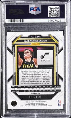 2022 PANINI PRIZM PURPLE ICE #234 WALKER KESSLER 1/149 PSA 10 - Image 2