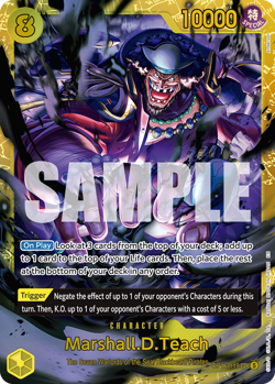 Marshall.D.Teach OP16-119 SEC The Time of Battle One Piece TCG Card - Image 1