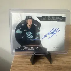 2025-26 SP Authentic Berkly Catton Future Watch Auto /599 Seattle Kraken Rookie - Image 1
