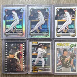 Topps Bubba Chandler Pittsburgh Pirates 6-Card Lot Bowman Chrome RC/Heritage RC - Image 1