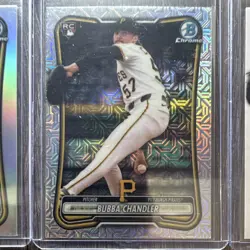Topps Bubba Chandler Pittsburgh Pirates 6-Card Lot Bowman Chrome RC/Heritage RC - Image 3