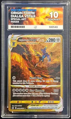 ⭐Ace 10 PERFECT SUBGRADES Origin Forme Dialga VSTAR GG68/GG70 ⭐ Crown Zenith - Image 1