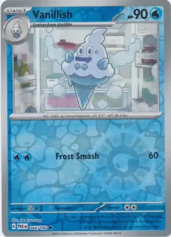 Pokemon SV04: Paradox Rift: Vanillish - 044/182 - Reverse Holofoil - Image 1