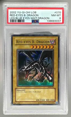 2002 Yu-Gi-Oh! Legend of Blue Eyes White Dragon 70 Red-Eyes PSA 8 138683037 - Image 1