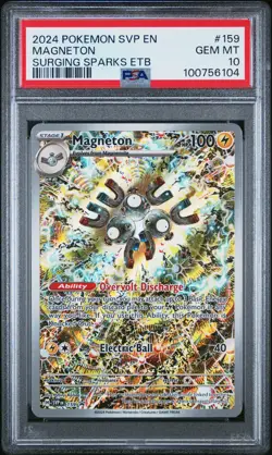 2024 POKEMON SVP EN-SV BLACK STAR PROMO #159 MAGNETON PSA 10 - Image 1