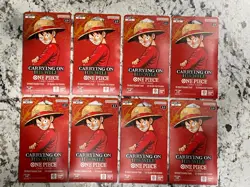One Piece TCG Carrying On His Will Sleeved Booster Pack OP-13 ENGLISH Lot of 8 - Image 1