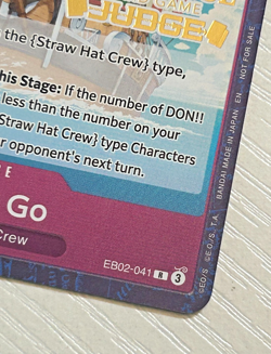 Merry Go Judge Promo EB02-041 R One Piece Stamped Promo Vol. 7 NM - Image 3