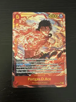 2026 One Piece OP16-118 Portgas D Ace Alt Art The Time of Battle English - Image 1