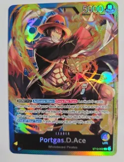 Portgas.D.Ace ST13-002 ONE PIECE Tcg Leader Set Regular Foil And Parallel - Image 2