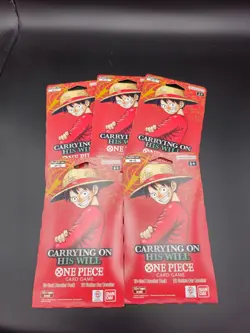 One Piece TCG OP-13 Carrying On His Will Sleeved Booster Pack English Lot of 5 - Image 1