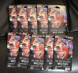 One Piece TCG OP-16 The Time Of Battle Sleeved Booster Pack- Lot Of 10 Sealed - Image 1