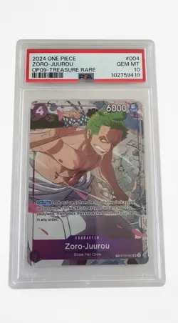 PSA 10 Zoro-Juurou ST18-004 2024 One Piece CCG Treasure Rare Foil - Image 1