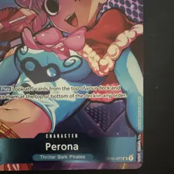 Namco One Piece CCG Perona OP01-077 Romance Dawn Uncommon Foil Box Topper EN - Image 4