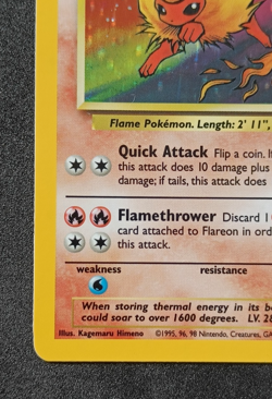 Pokemon TCG Flareon 3/64 Jungle Holo Rare Card Vintage WOTC - Near Mint NM - Image 5