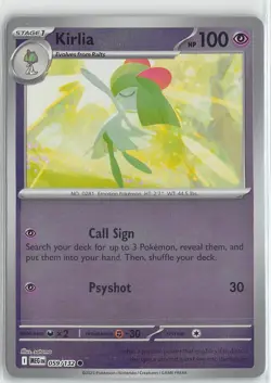 Pokemon TCG Mega Evolutions Base Set Reverse Foil Common #59 Kirlia - Image 1
