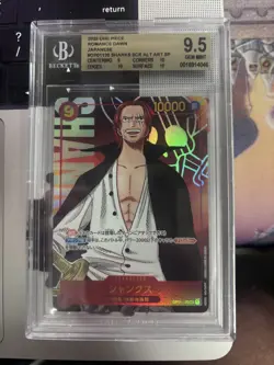 One Piece Romance Dawn Shanks SCR Alt Art Japanese Op01-120 Beckett 9.5 - Image 1