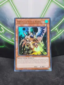 Yugioh Droll & Lock Bird LCKC-EN077 Ultra Rare 1st Edition NM - Image 1