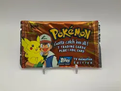 Topps Pokemon TV Animation Edition Ash & Pikachu Blue Logo - Image 1