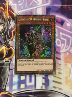 Yugioh Legendary Six Samurai Kizan Platinum Secret Rare RA03 - Image 1