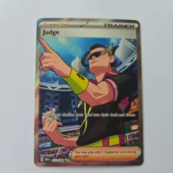 Pokemon TCG - Judge - 222/182 - Destined Rivals - Full Art Trainer Card - M/NM - Image 1