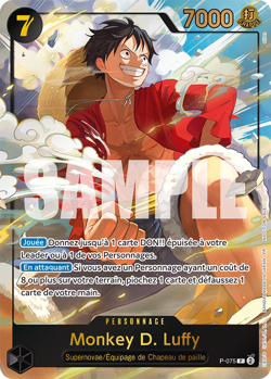 Sealed Monkey D. Luffy Japan Expo Promo P-075 One Piece Card FRENCH EXCLUSIVE - Image 1