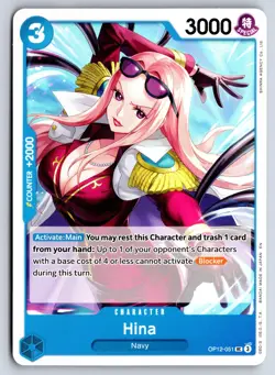 HINA OP12-051 UNCOMMON LEGACY OF THE MASTER ONE PIECE NM - Image 1