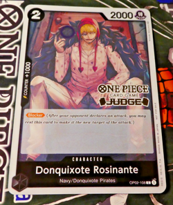 One Piece English Card Game Carte Judge Holo Donquixote Rosinante OP02-108 EN NM - Image 1