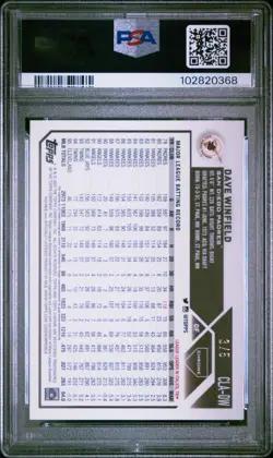 2023 TOPPS CHROME UPDATE DAVE WINFIELD CHROME LEGENDS AUTO RED 3/5 PSA 10 POP 1 - Image 2