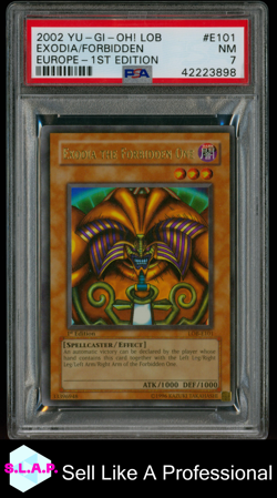 EXODIA THE FORBIDDEN ONE YU-GI-OH! HOLO LOB-E101 2002 ENGLISH PSA 7 - Image 1
