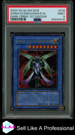 SHINATO,KNG/HGHR.PLN. DARK CRISIS-1ST EDITION YU-GI-OH! DCR 2003 016 PSA 9 - Image 1