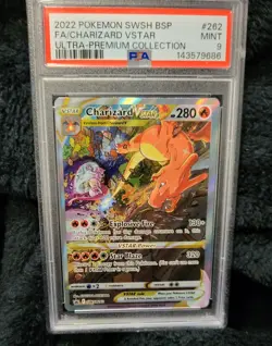 2022 POKEMON SWSH BLACK STAR PROMO CHARIZARD UPC #SWSH262 CHARIZARD VSTAR PSA 9 - Image 1