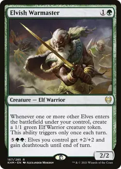 Elvish Warmaster 167 Rare Kaldheim Magic: The Gathering Near Mint - Image 3