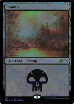 Swamp - Foil - Secret Lair Bob Ross Lands - 105 NM - Image 2