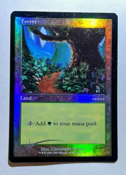 Magic The Gathering Arena Forest 2001 Beta Art Foil Arena Promo Card LP - Image 1