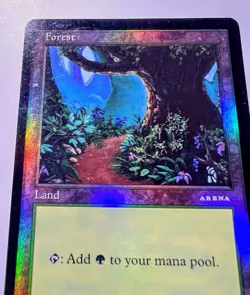 Magic The Gathering Arena Forest 2001 Beta Art Foil Arena Promo Card LP - Image 3