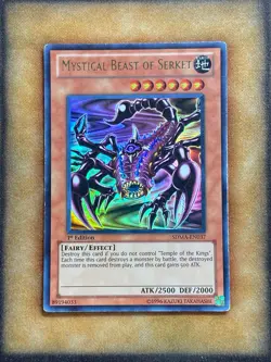 Yugioh Mystical Beast of Serket SDMA-EN037 Ultra Rare 1st Ed LP - Image 1