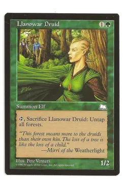 MTG 4X ** LLANOWAR DRUID ** X4 Weatherlight - Image 1