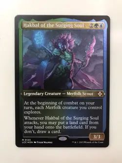 Hakbal of the Surging Soul Etched Foil Thick Display MTG Magic Card NM Mint LCC - Image 1