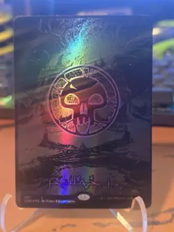 Swamp (Phyrexian) - Full Art (Oil Slick Raised Foil) NM Phyrexia All Will Be One - Image 1
