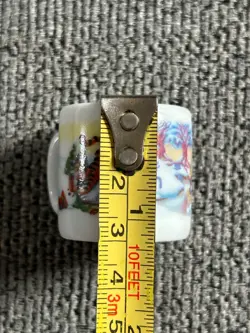 Disney Winnie the Pooh Snow Scene Miniature Porcelain Cup Mug Tiny Small RARE - Image 2