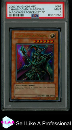 CHAOS COMM. MAGICIAN MAGICIAN'S FORCE-1ST ED. YU-GI-OH! MFC 2003 068 PSA 9 - Image 1