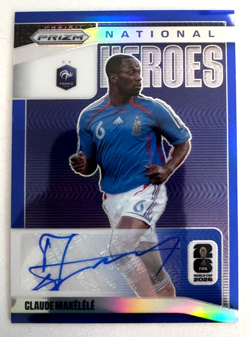 2026 PANINI PRIZM FIFA WORLD CUP CLAUDE MAKELELE NATIONAL HEROES BLUE AUTO /25 - Image 1